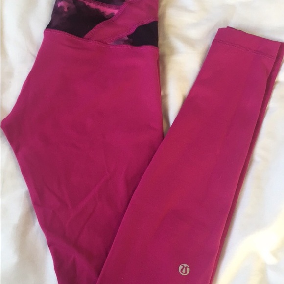 High Rise Pink Lululemon leggings