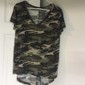 Hi low camo shirt