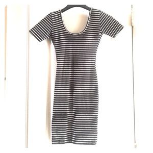 Striped bodycon dress