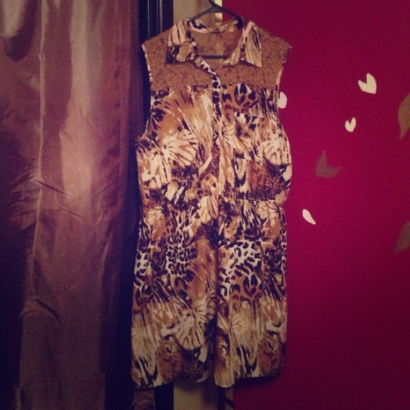Animal Print Dress, Plus