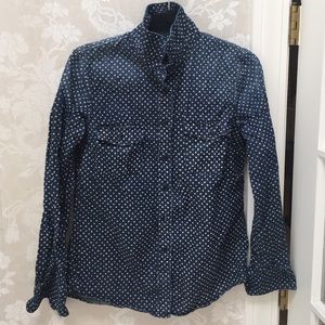 Jcrew denim patterned button down