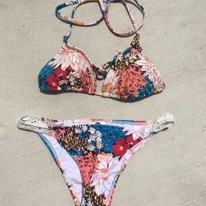 Roxy Swim Bikini Set Cheeky Swimsuit