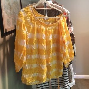 Ann Taylor Loft medium yellow shirt