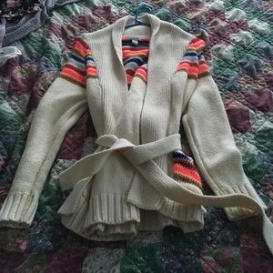 striped cardigan