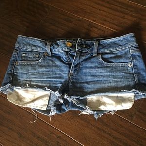 AE blue jean shorts