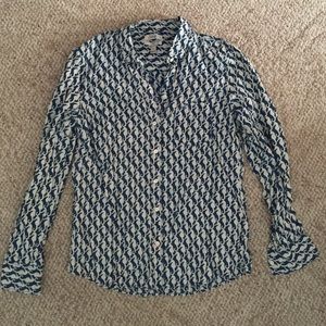 J. Crew seahorse denim button down