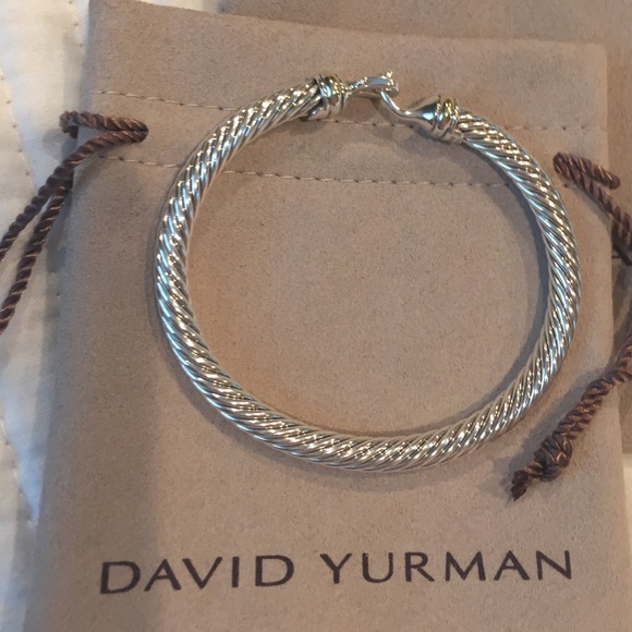 David yurman 5mm ss and gold buckle bracelet