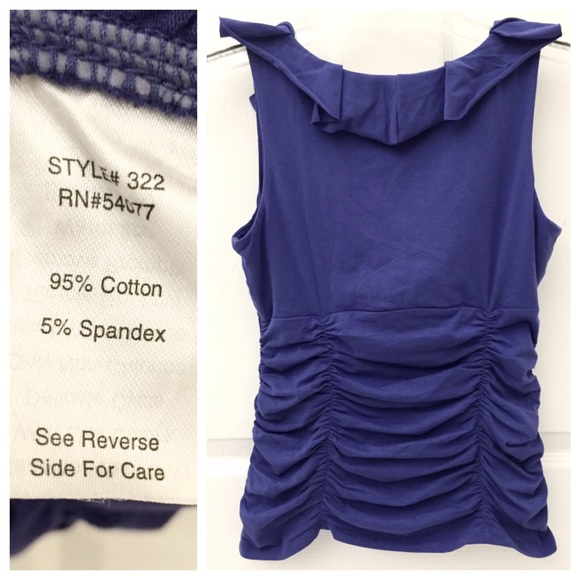 NEW CAbi Ruffle Ruched Stretch Tank Top Style 322 - Picture 2 of 4