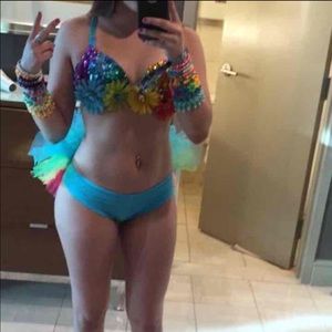 rainbow rave bra