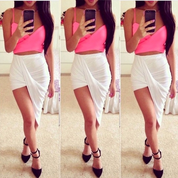 White Wrap Skirt