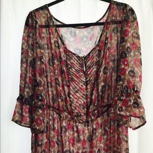 Flowy Floral Sheer Tunic/Dress