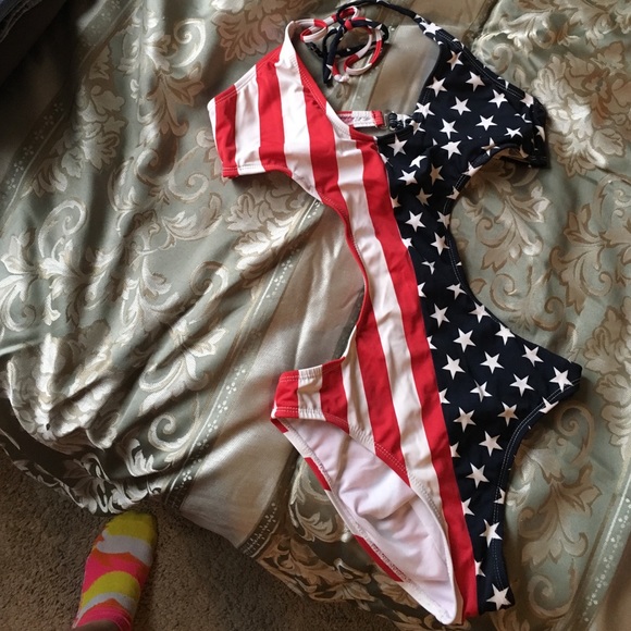 American flag🇺🇸 tankini one-piece bathing suit