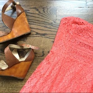 Free People Strapless Lace Dress
