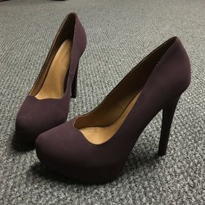 JustFab Eggplant Pumps JustFab Eggplant Pumps