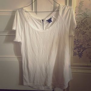 Club Monaco white shirt with zipper-back
