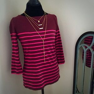 Ann Taylor loft stripe shirt