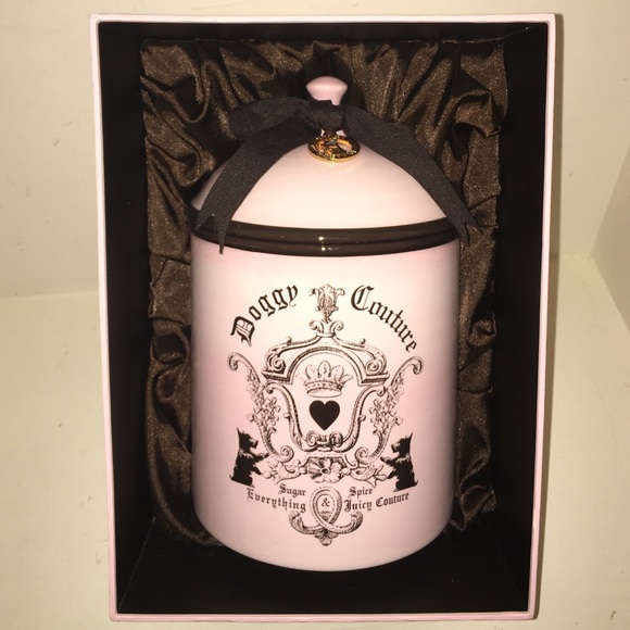 Juicy Couture Ceramic Dog Treat Jar