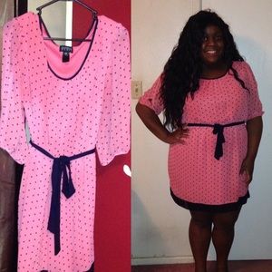 Polka dot dress, plus