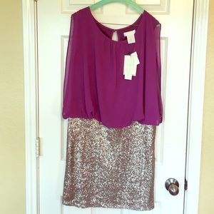 Purple and sequin MM Couture dress