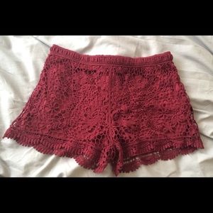 LA Hearts Crochet Shorts