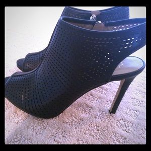 Ann Taylor Marissa leather peep toe booties