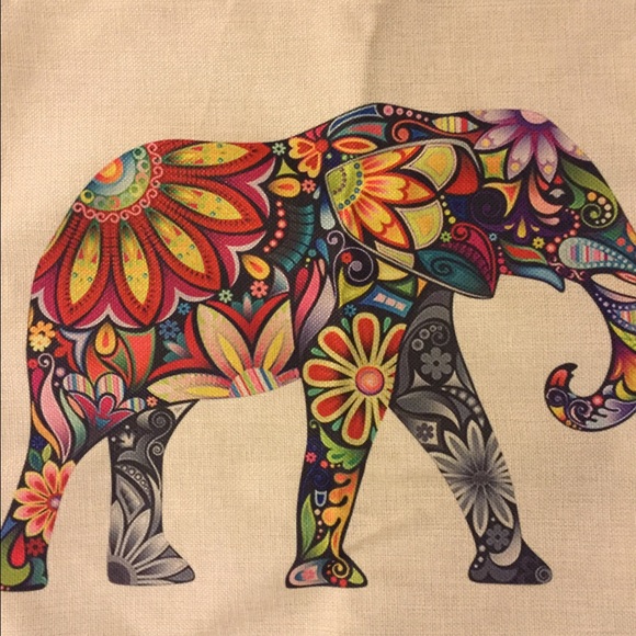 Decorative Elephant Throw Pillow Cover - Picture 3 of 4