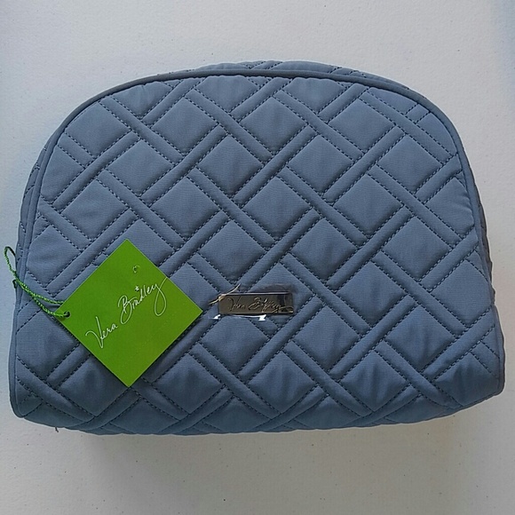 Vera Bradley Handbags - Vera Bradley Charcoal Large Zip Cosmetic