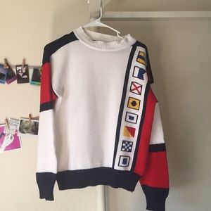 Funky Geometric Vintage Sweater