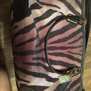 Tiger print coach purse