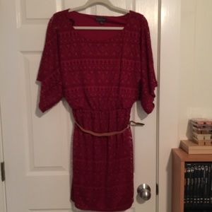 Wine red dress