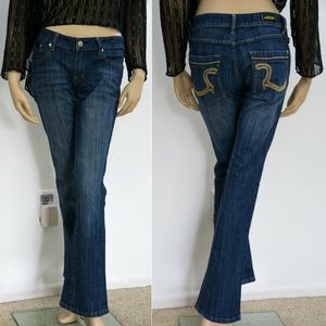 Rock & Republic Distressed Jeans, Gold Stitching