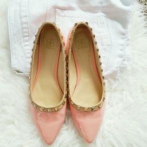 Shoes - Lighy Pink Studded Flats Shoes - Lighy Pink Studded Flats
