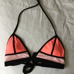 Target Triangle Swimsuit in Coral & Pink