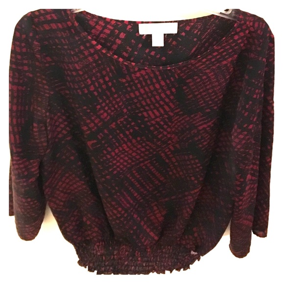 Michael Kors Red and Black Top