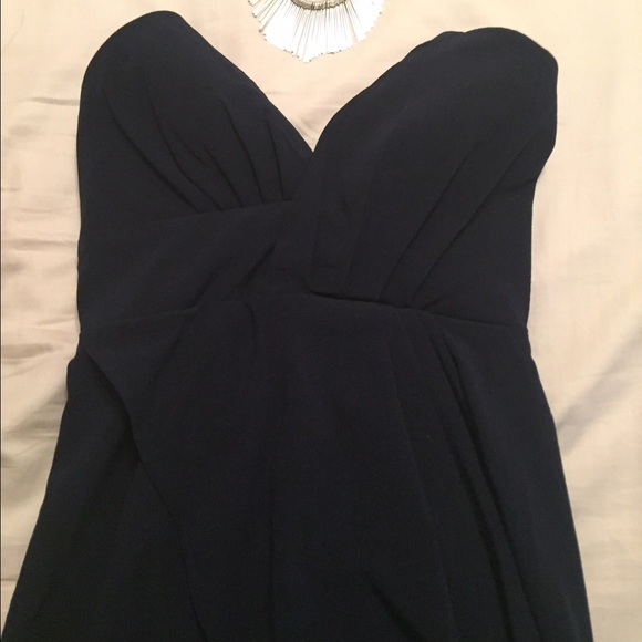 AKIRA Strapless Navy Wrap Dress!