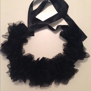 Flower fabric necklace