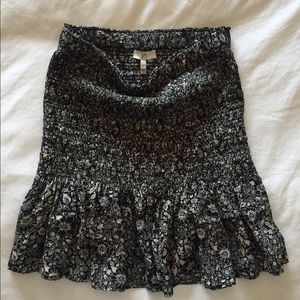 JOIE 100% silk skirt size small black pink