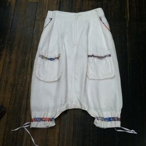 White Baggy Harem Pants
