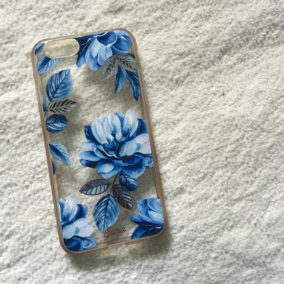 Sonix iPhone 6 clear blue flowers rubber case