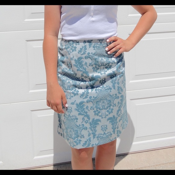Blue High-Waisted Skirt