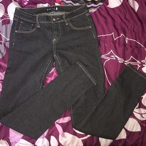 Dark denim skinny jeans