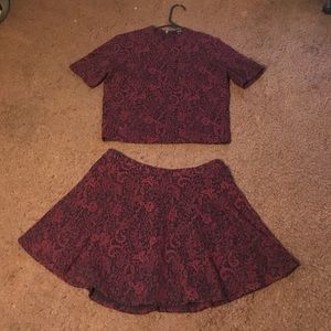 Forever 21 Two Piece: Crop Top & Circle Skirt