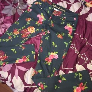 Floral skinny pants