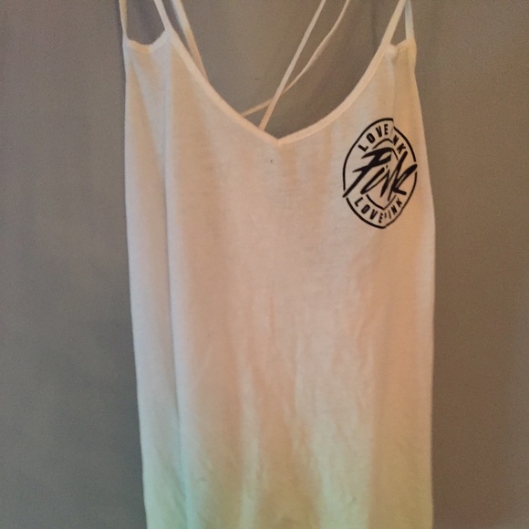 White to light blue ombre tank