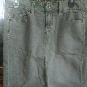 Calvin Klein gray denim skirt