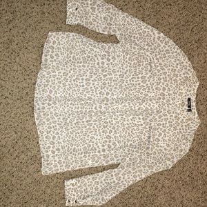 Leopard print blouse.