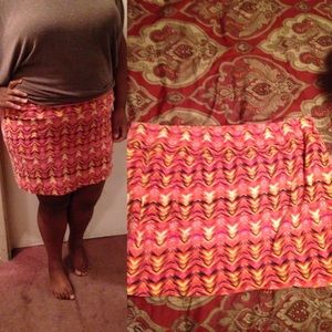 Tribal print skirt, plus