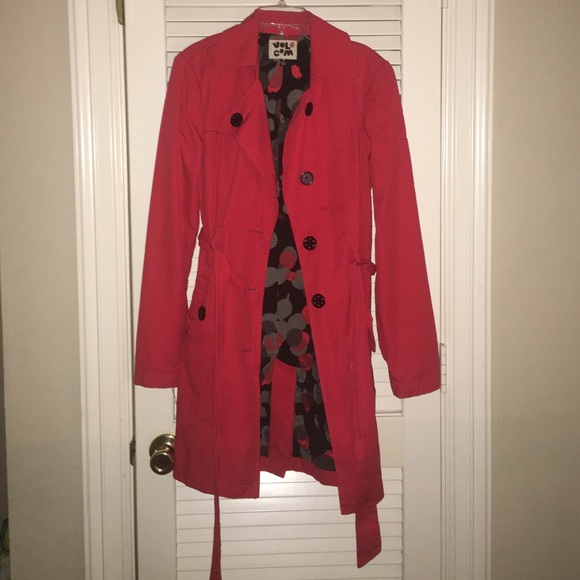 Volcom Red Trench Coat