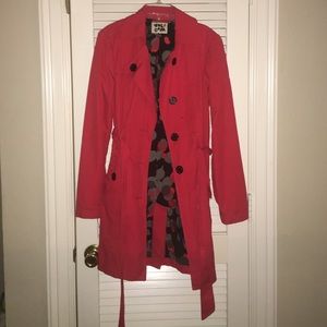 Volcom Red Trench Coat