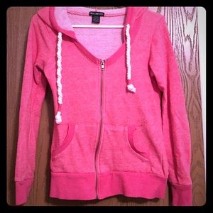 Pink zip up hoodie